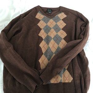 Jos A Bank lambs wool argyle sweater